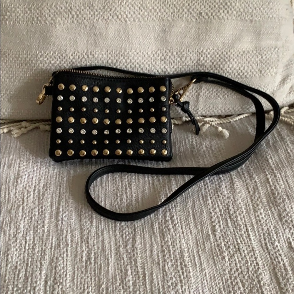 Studded CrossBody Wallet Bag